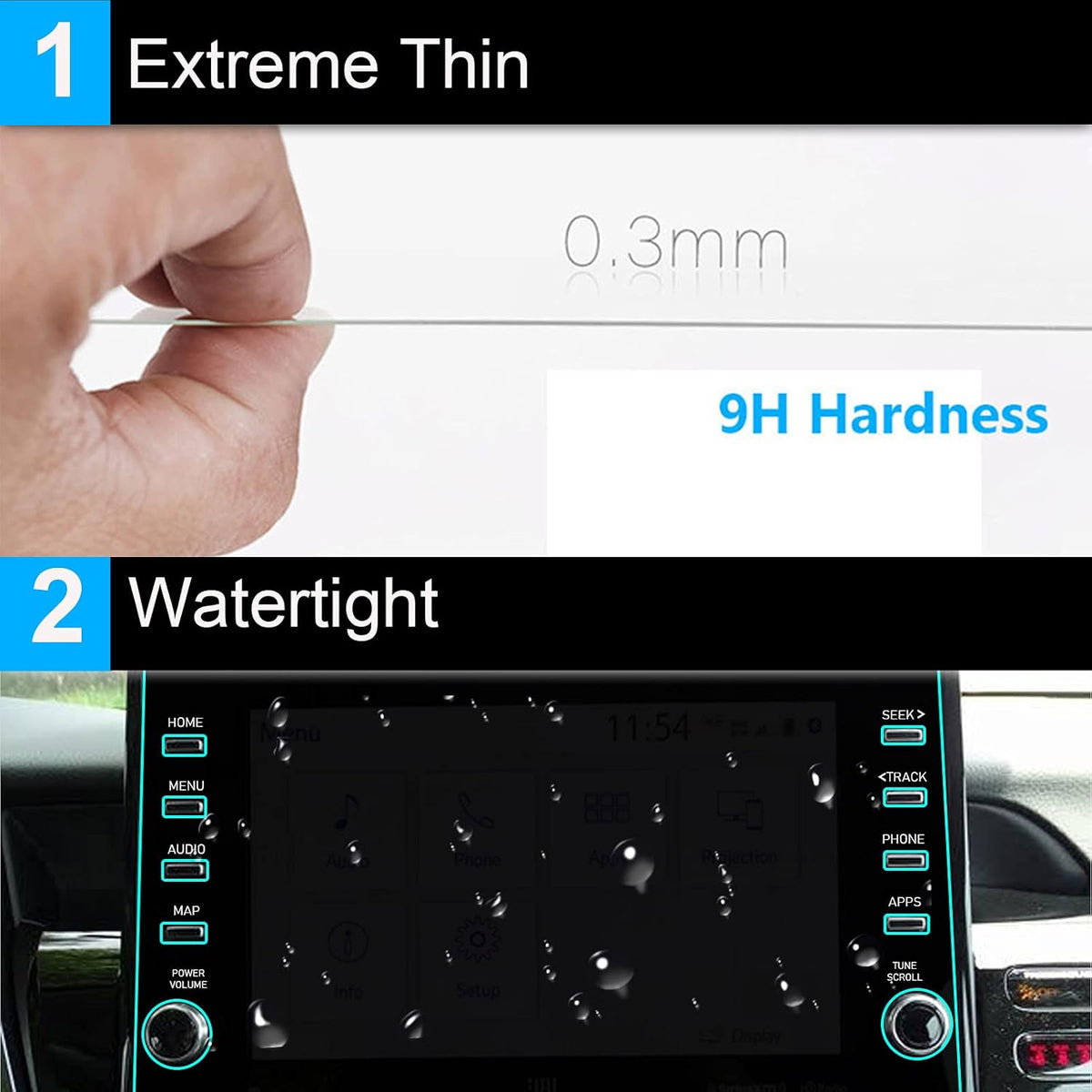 9-Inch Tempered Glass Screen Protector Pack of 2 C467961