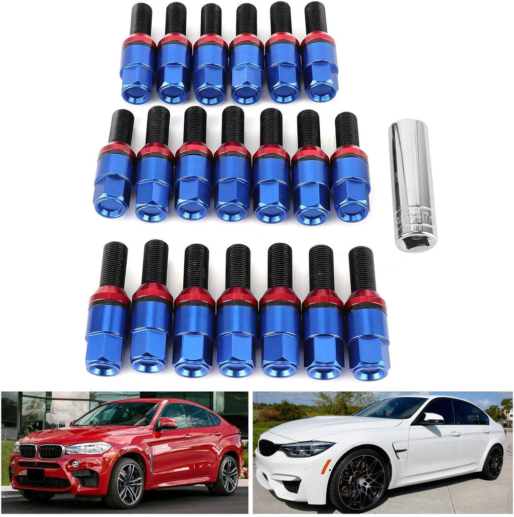 M14x1.25 Blue Tuner Style Wheel Lug Bolts B2376