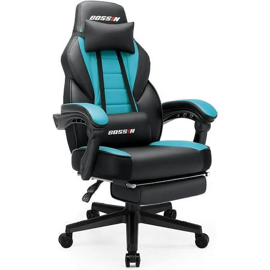 Gaming Chair with Footrest D807575