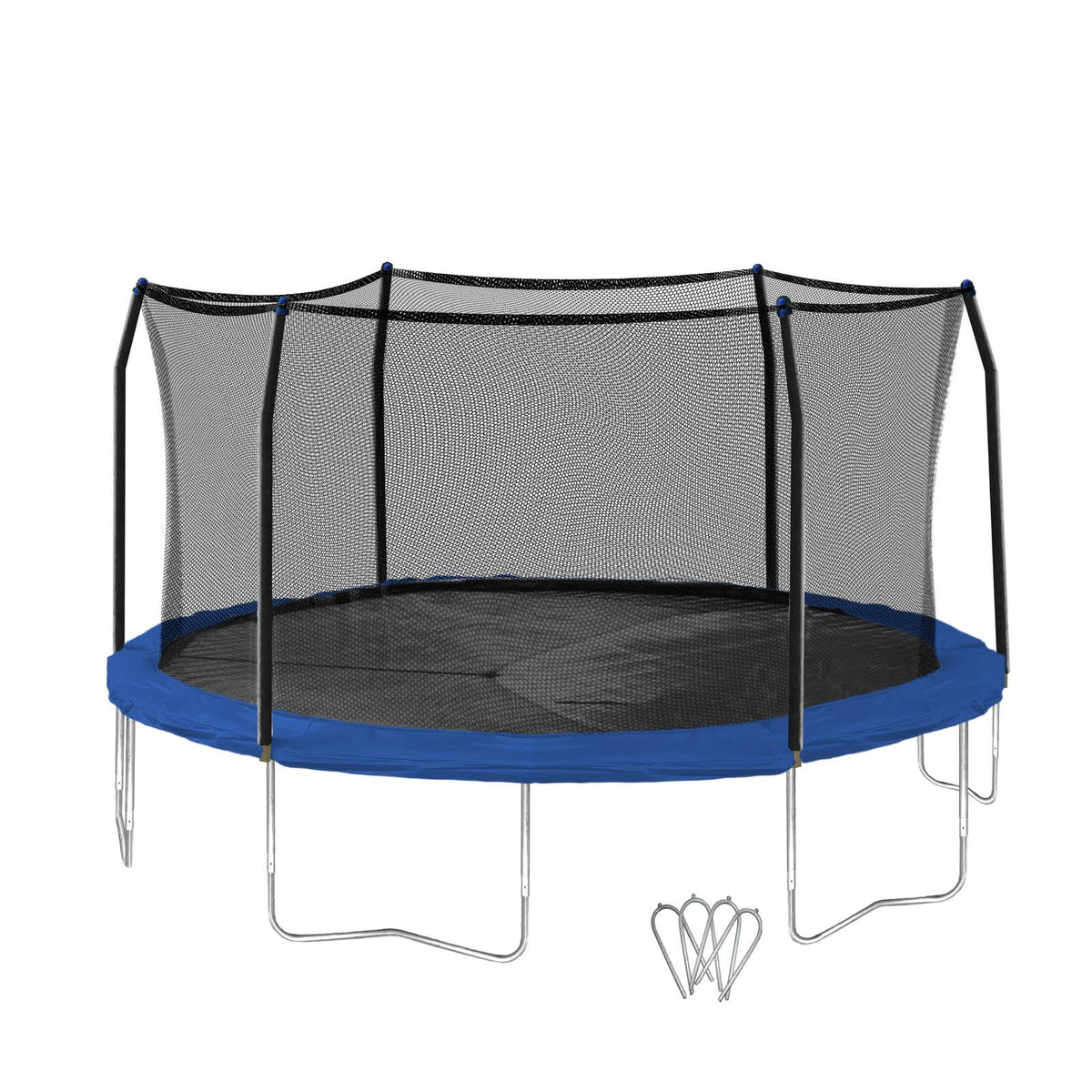 16 ft Trampoline with Wind Stakes, Blue X701852