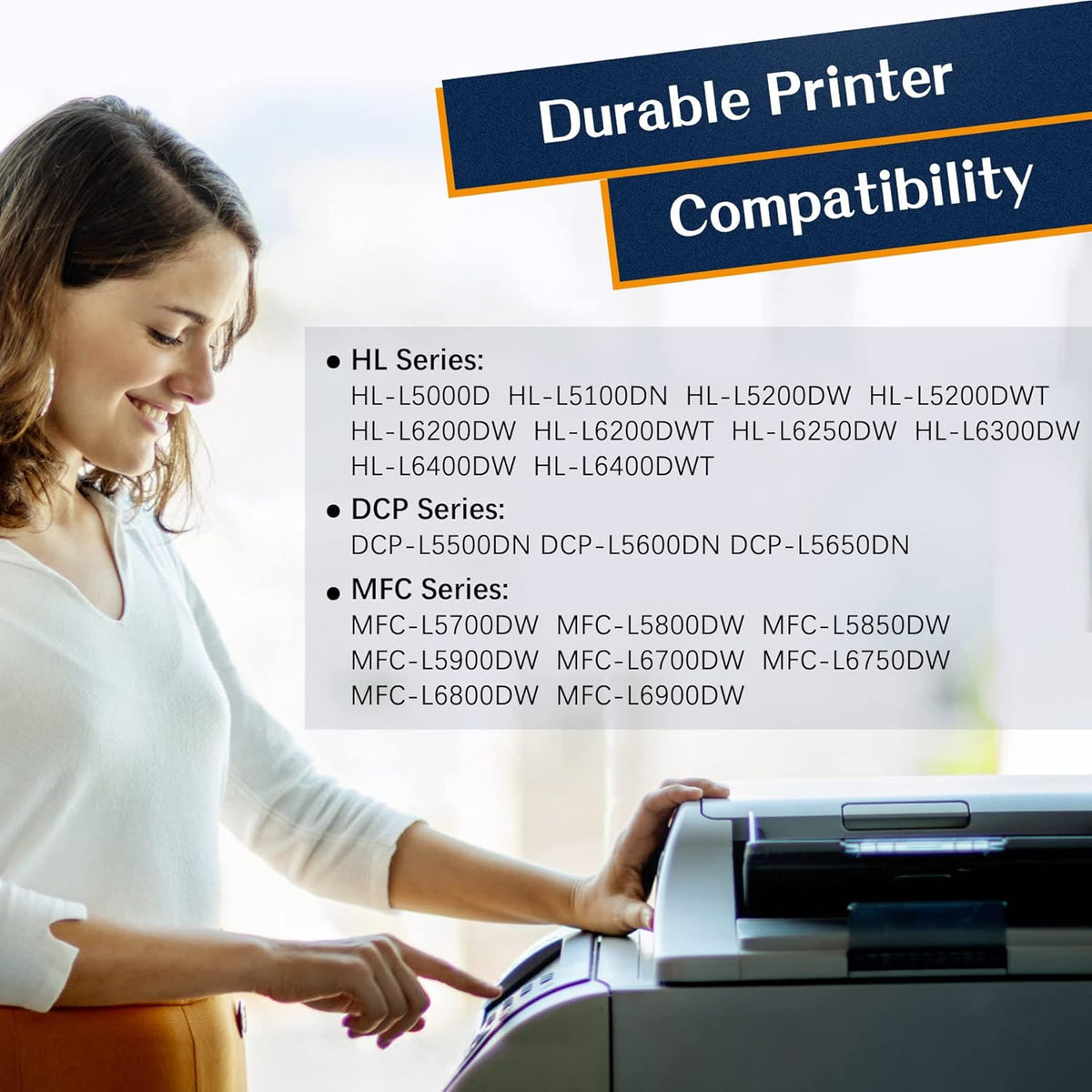 Compatible Toner Cartridge for Brother TN850 TN820 (4 Black) Pack of 2 Y658