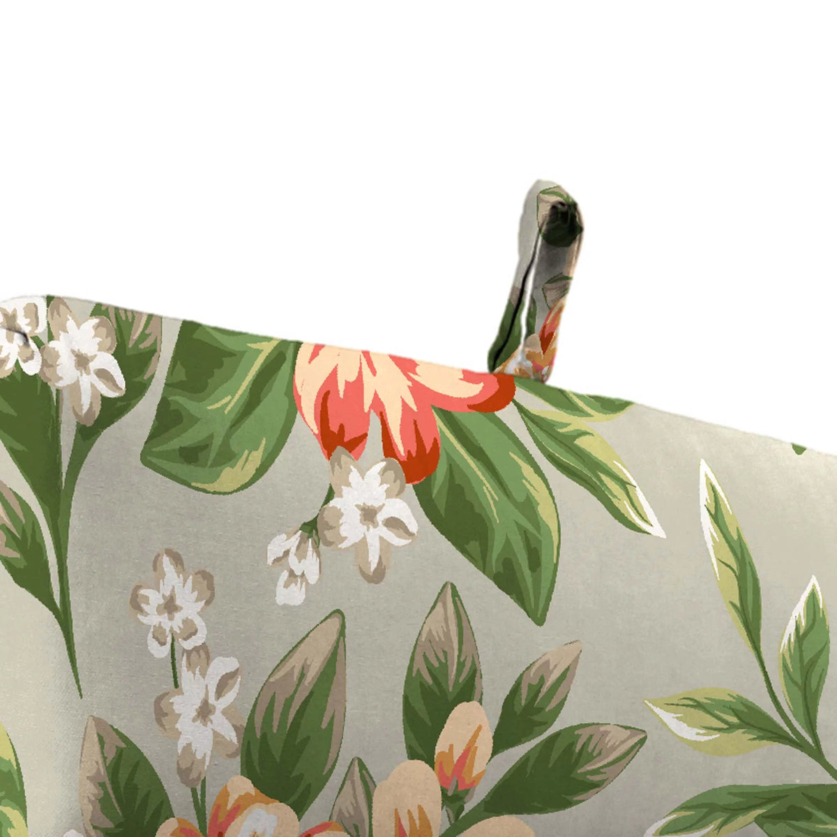 Grey Floral Rectangular Outdoor Chaise Lounge Cushion W16694