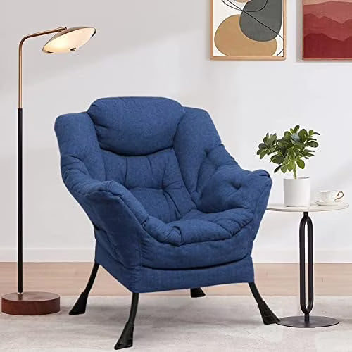 Velvet Fabric Reclining Armchair with Side Pocket A3442