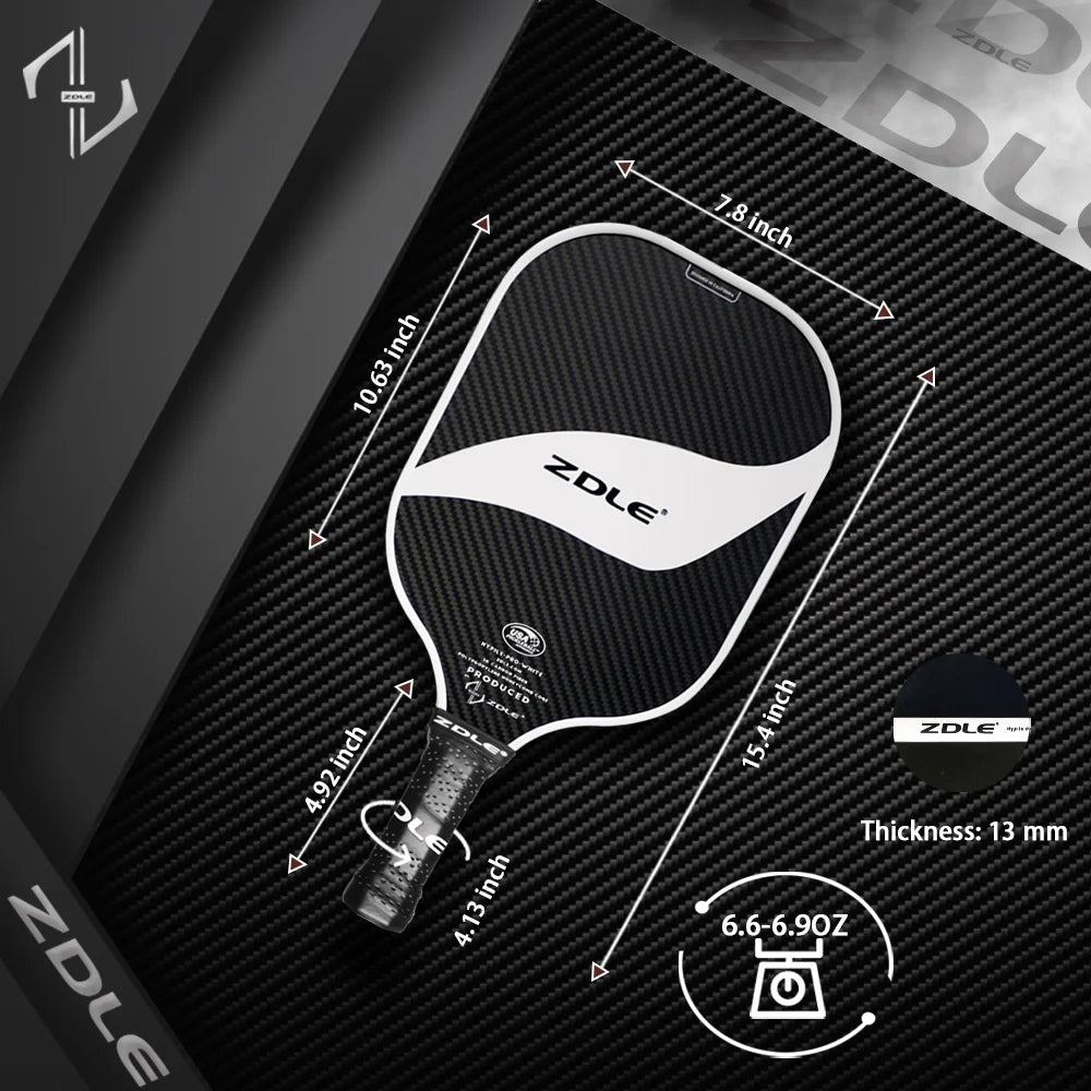 Graphite Pickleball Paddle Set with 3K Carbon Fiber Polymer Honeycomb Core I206