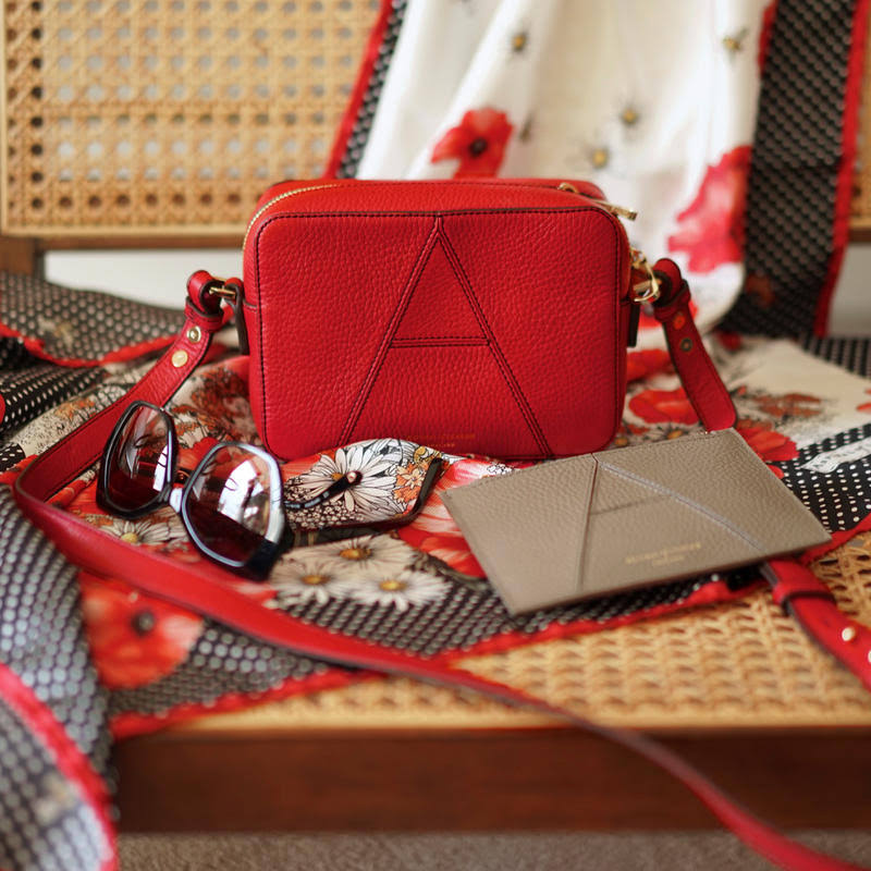 Camera Bag in Cherry Pebble T66929
