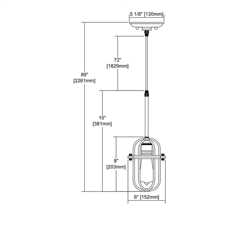 1 Light Pendant in Oil Rubbed Bronze and Satin Brass B728581