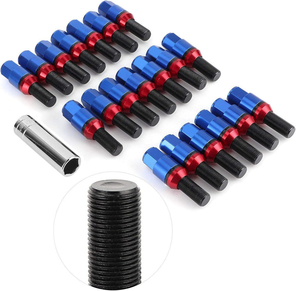 M14x1.25 Blue Tuner Style Wheel Lug Bolts B2376
