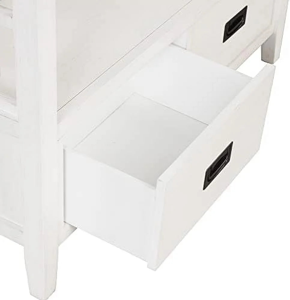 Green Wood Console Table with Drawers and Shelves L549248