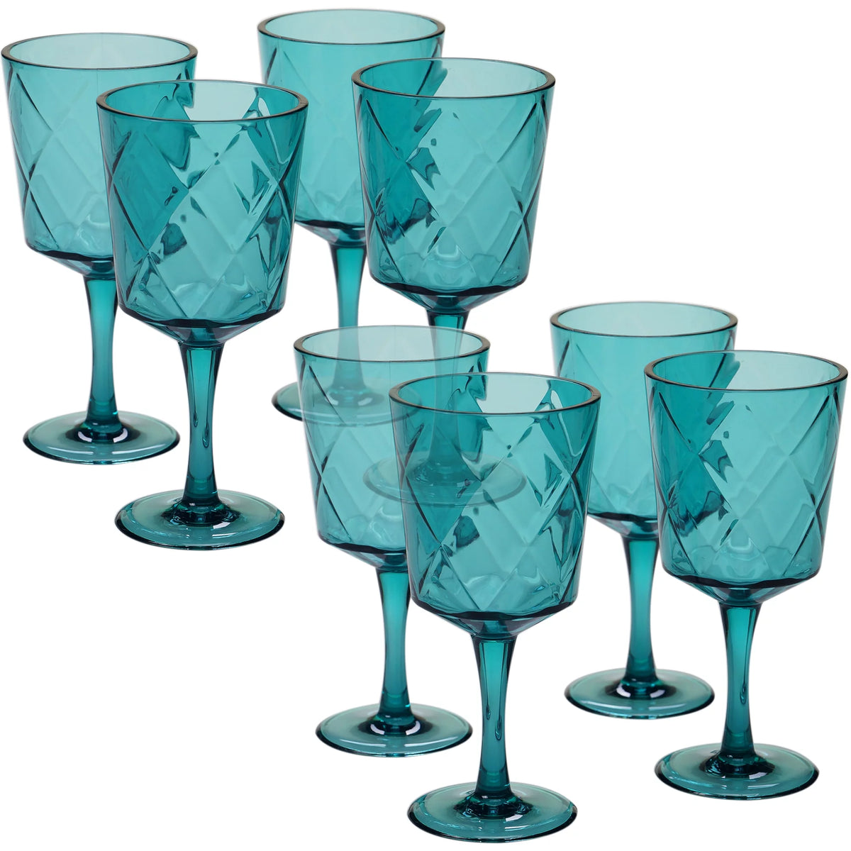 Teal 8 Piece 13 oz. Goblet Set S488916
