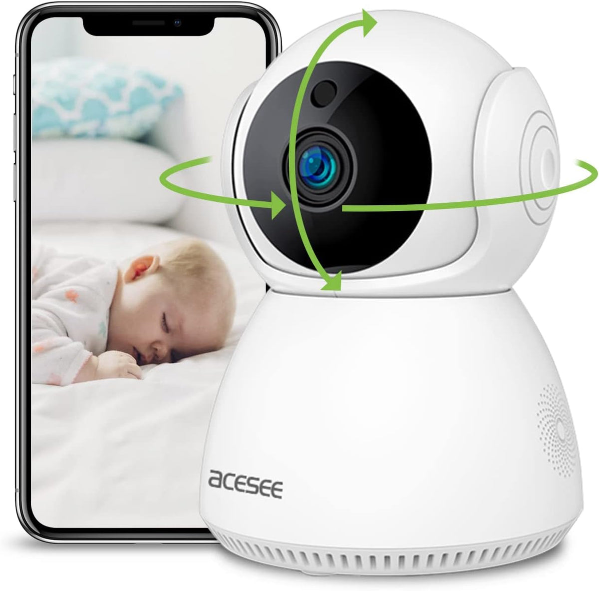 2 Pack Wireless 1080P WiFi Security Camera with 2-Way Audio Night Vision Motion Detection X3613