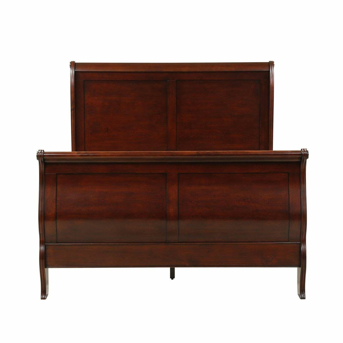 Twin Sleigh Bed Mahogany Stain K381003
