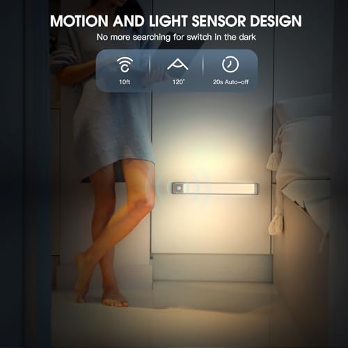 2 Pack Rechargeable Motion Sensor Under Cabinet Light O699