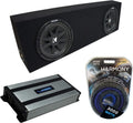 Black Dual 10 Sub Box Enclosure & Amp H654398