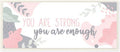 Pink Floral Quote Canvas Wall Art S17862