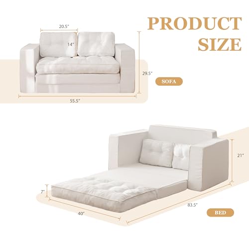 55" Convertible Sofa Bed Couch Futon N231