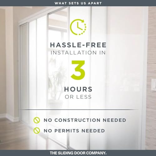 Large 144"x80" 4 Pane Multi Sliding Glass Wall Room Divider with Aluminum Framed Clear Tempered Glass B3612