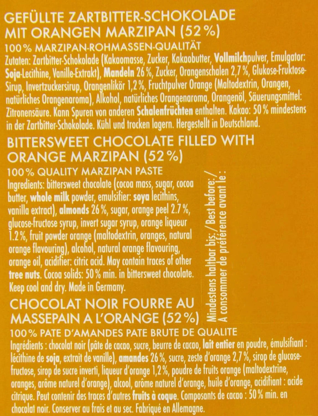 Orange Chocolate Marzipan Bar 100 G (Pack Of 2) K940623
