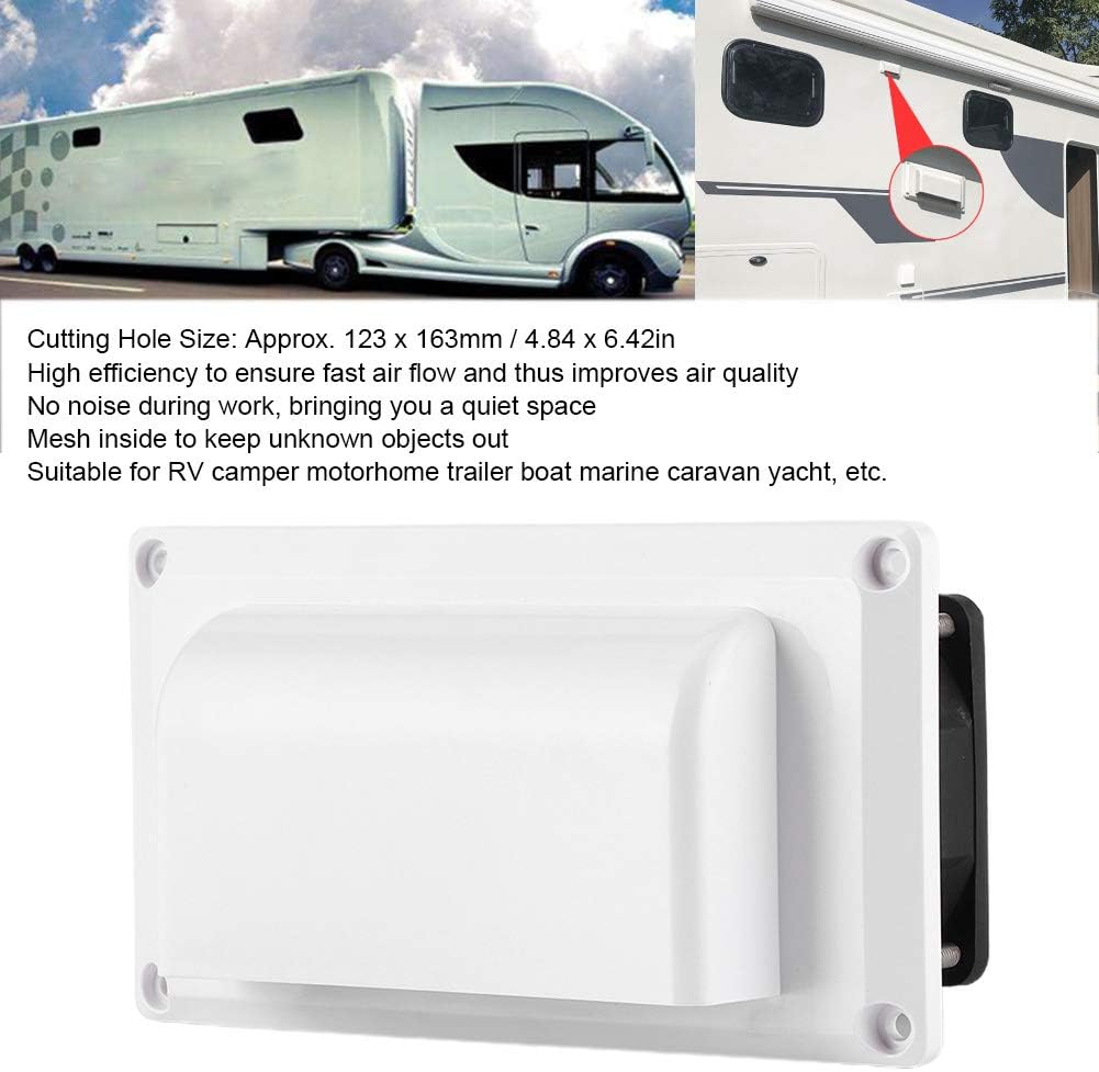 12V 25W RV Side Air Vent Exhaust Fan with Mounting Screws B710104