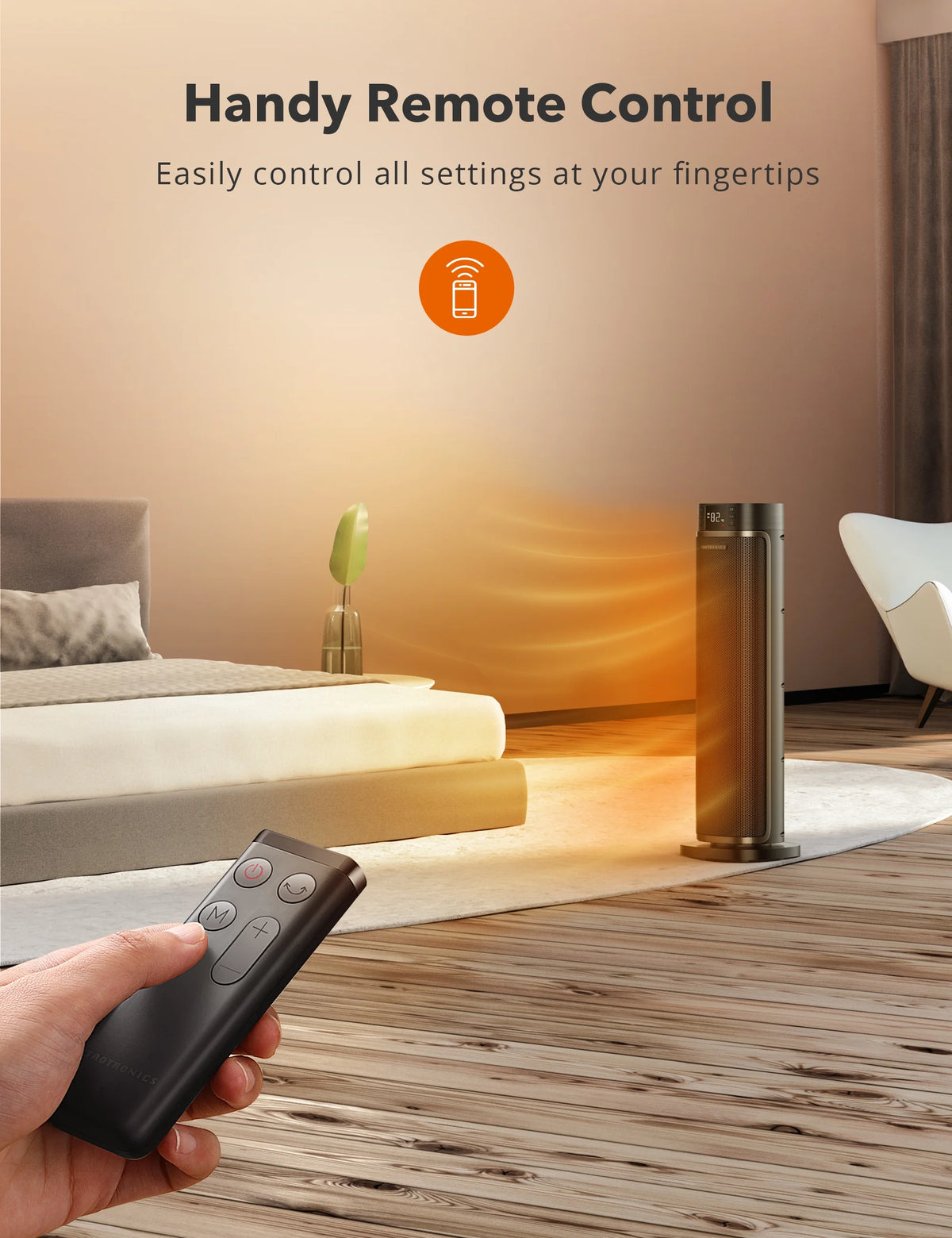 1500W PTC Ceramic Heater with Remote H808