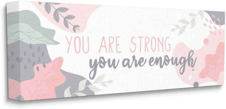 Pink Floral Quote Canvas Wall Art S17862