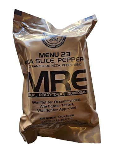 MRE Meal Ready to Eat with Entree, Snacks, Dessert, Drink Mix, Utensils, Condiments and FRH J55264