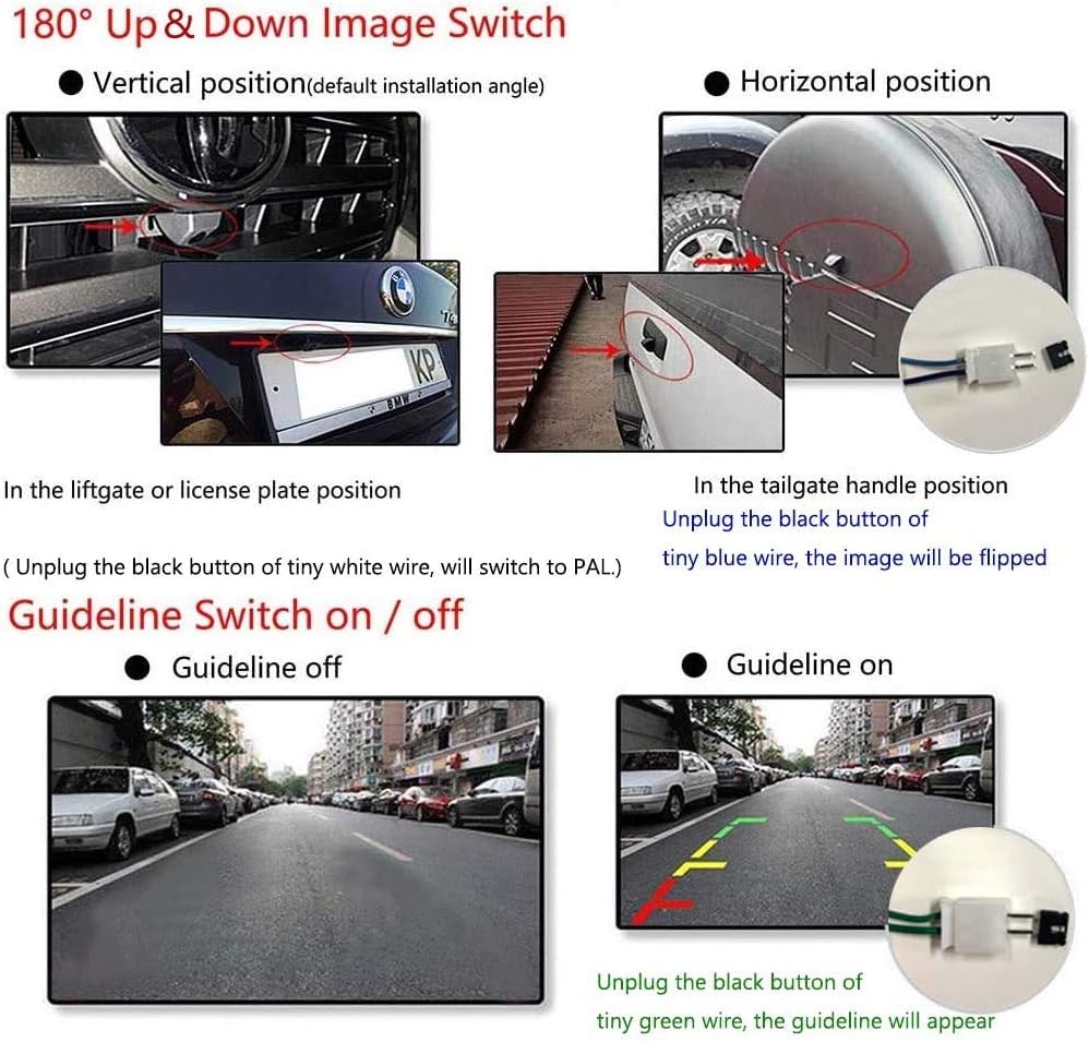 Mini Backup Camera & 4.3'' Rear View Mirror Monitor Kit Waterproof Night Vision Q22494