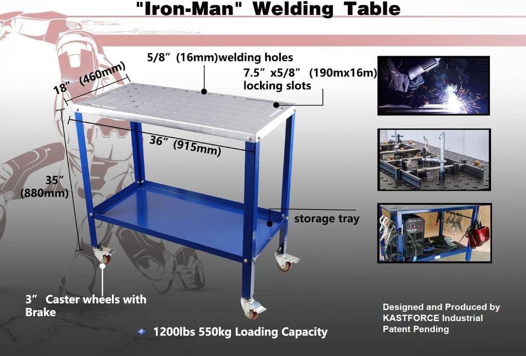 Portable Welding Table with 5/8 /16mm Holes P424141