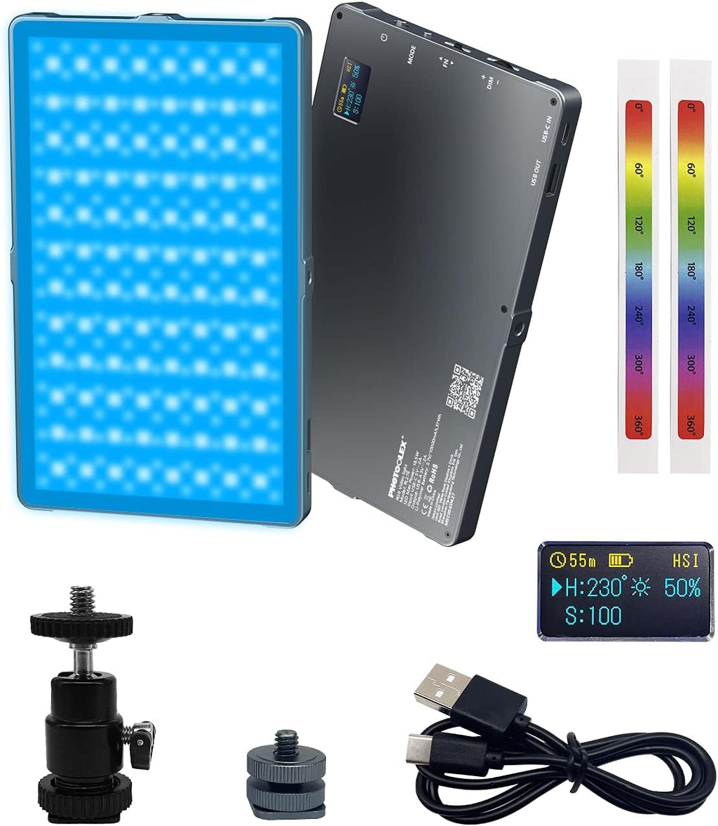 360° Full Color RGB Video Light with 4000mAh Power Bank K3601