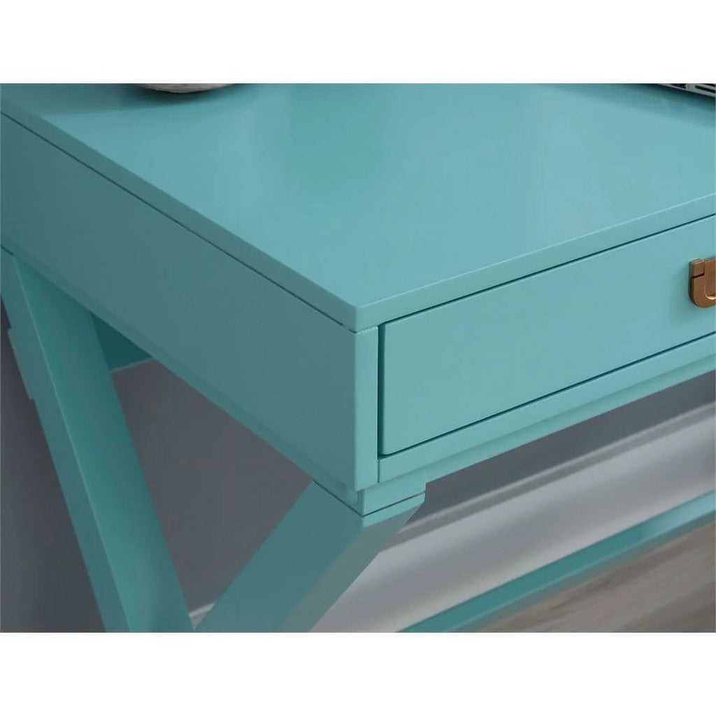 Blue Wood Writing Desk H6001