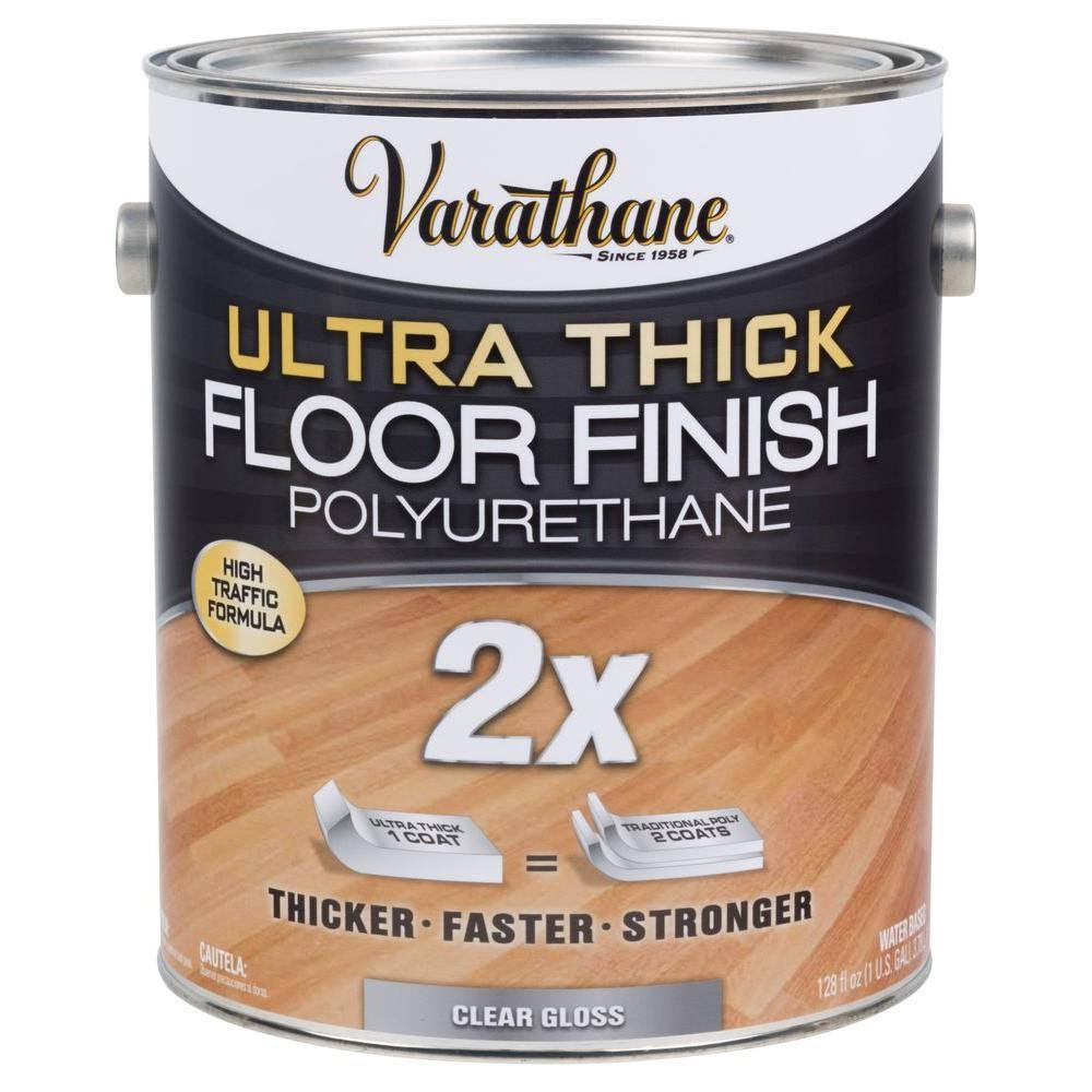 Clear Gloss Water-Based Floor Polyurethane (2-Pack) X838