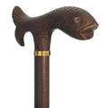 Wooden Fish Handle Walking Stick H7624