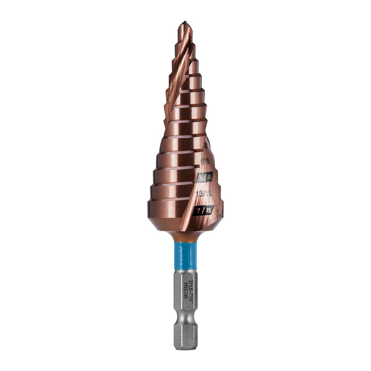3/16 in. to 1-1/8 in. Cobalt Step Drill Bit J86464