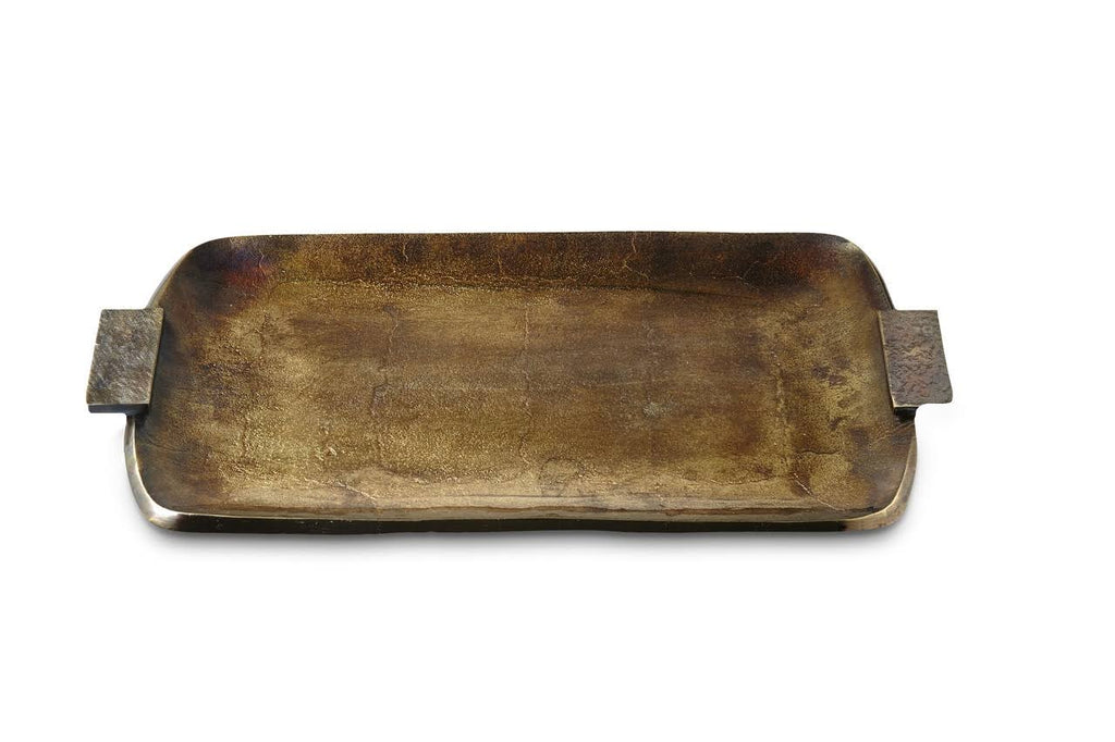 Bronze Rectangular Tray with Handles X75591