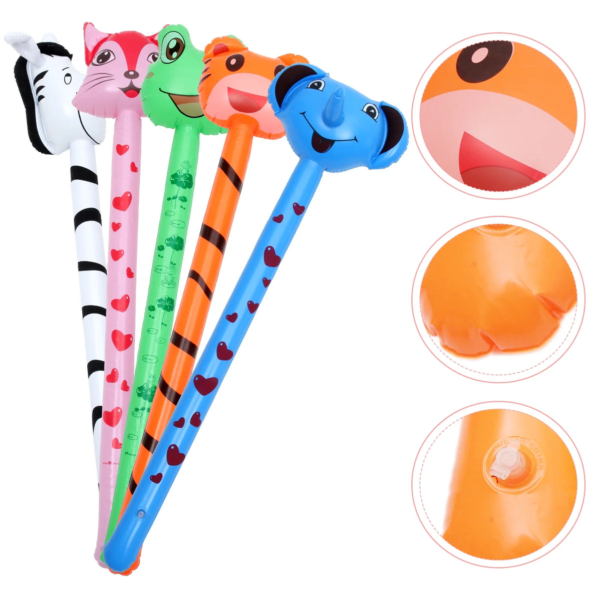 10 Pcs Inflatable Animal Stick Toy Hammer Party Favors Props Y21372