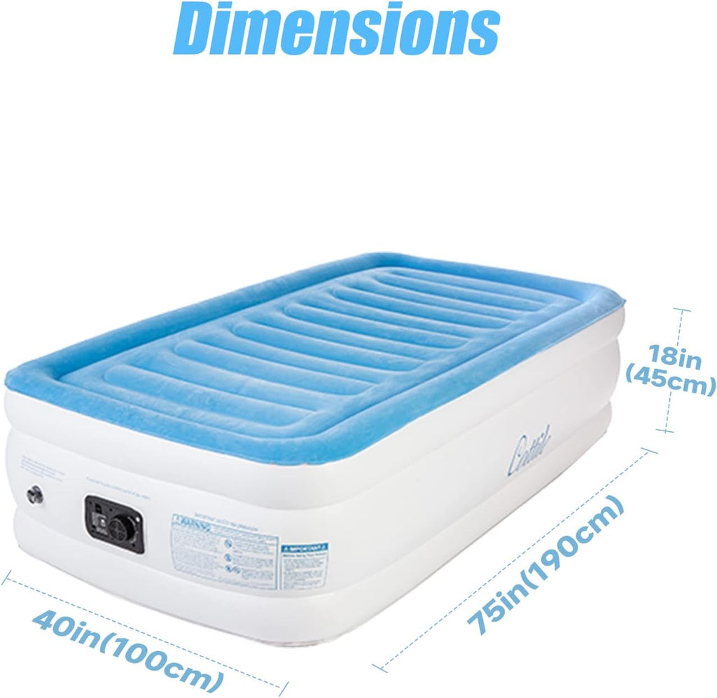 Air Mattress with Electric Internal Pump, Twin 75x40x18 V142