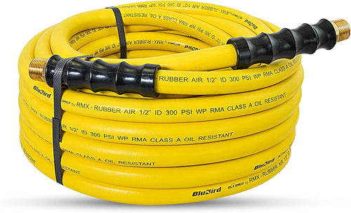 1/2" x 100' Class A Rubber Air Hose with Brass Fittings A74324