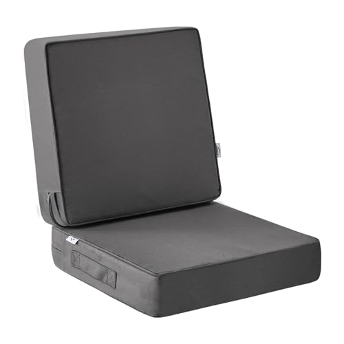 Outdoor Deep Seat Cushion Set 24 x 24 x 4 Inch Navy Blue R39862
