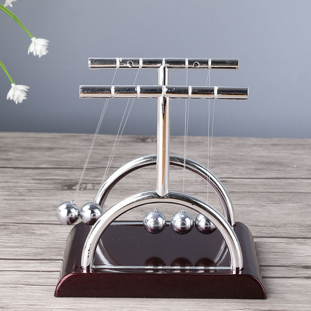 2pcs Newtons Cradle Desktop Pendulum Science Motion Swing Desk Ornament O391135