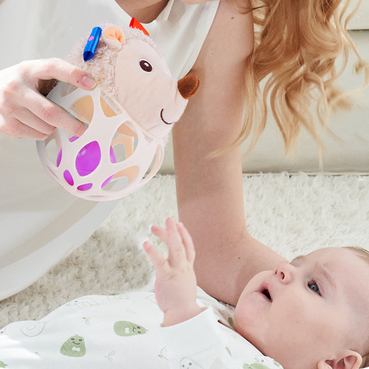 Plush Animal Ball Toy with Bell N526703