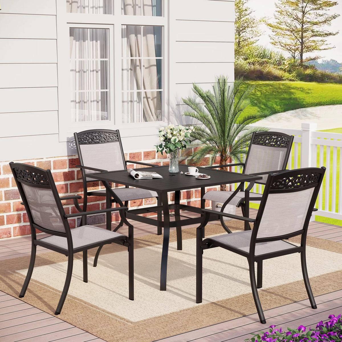5-Piece Cast Aluminum Patio Dining Set M545887