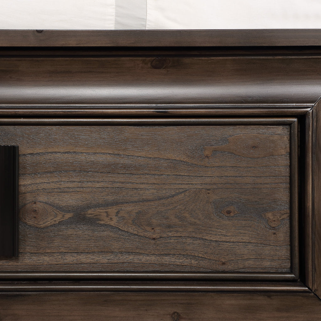 Contemporary Wood 5-Drawer Chest in Dark Brown N17176