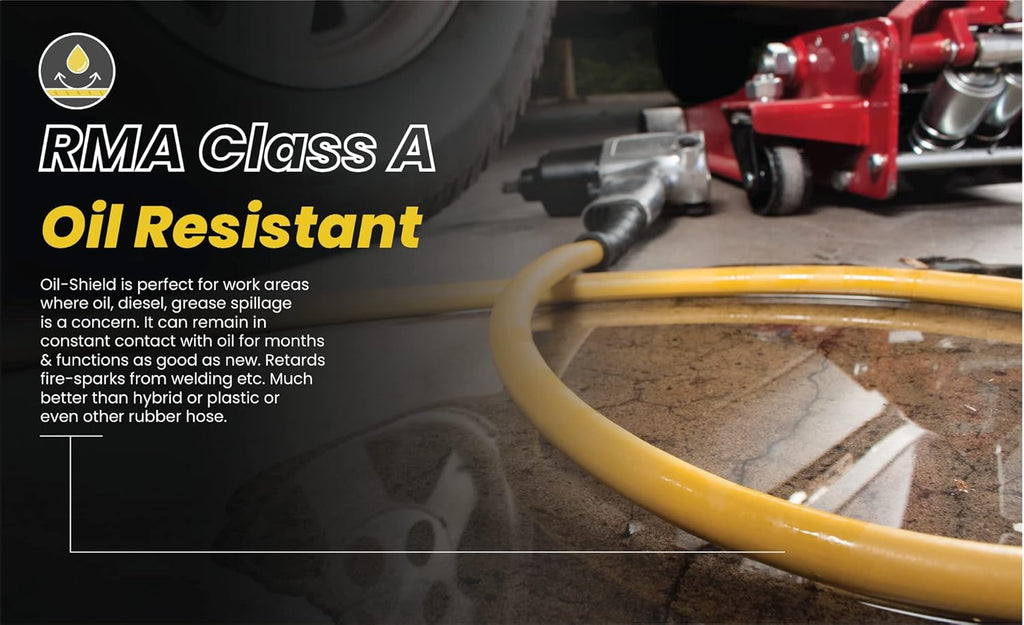 1/2" x 100' Class A Rubber Air Hose with Brass Fittings A74324