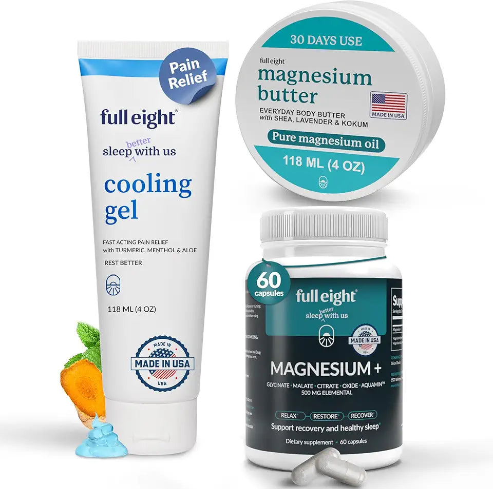 Magnesium 500 MG 60 Caps, Body Butter 4oz & Cooling Gel 4oz M52499