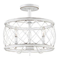Antique White Semi Flush Mount Light E836924