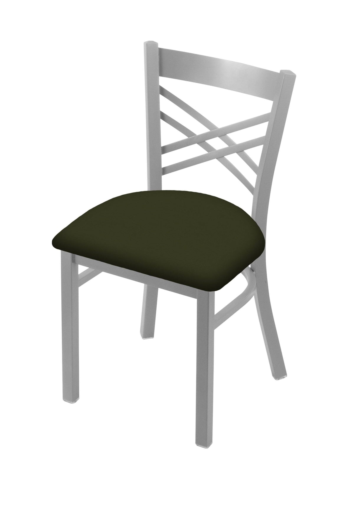 18x22 Chair with Anodized Nickel Finish and Canter Pine Seat T3550