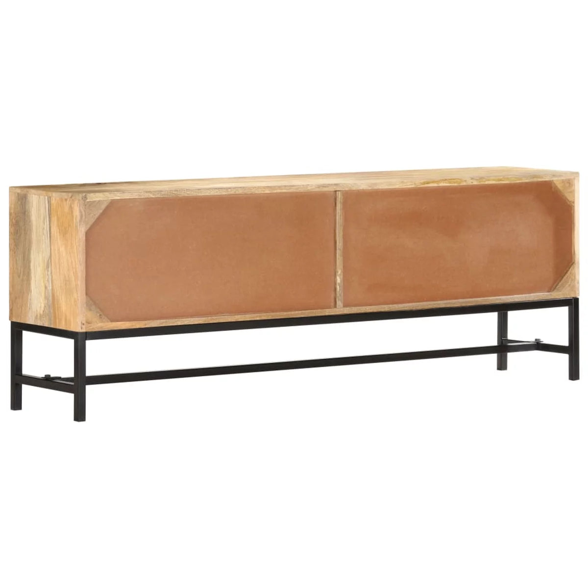 Mango Wood TV Cabinet with 4 Doors Steel Legs R664