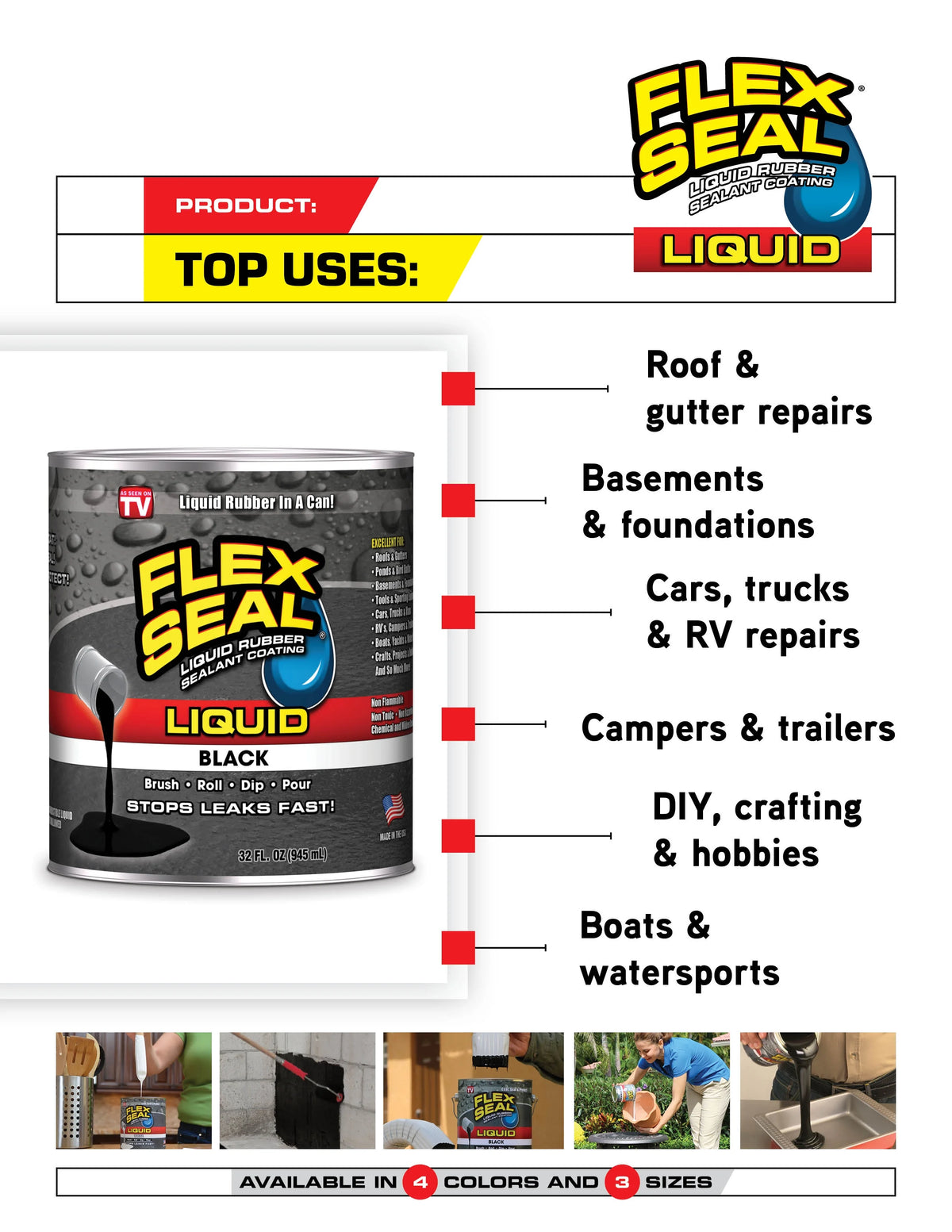 White Liquid Rubber Sealant Coating, 1 Gallon R46855