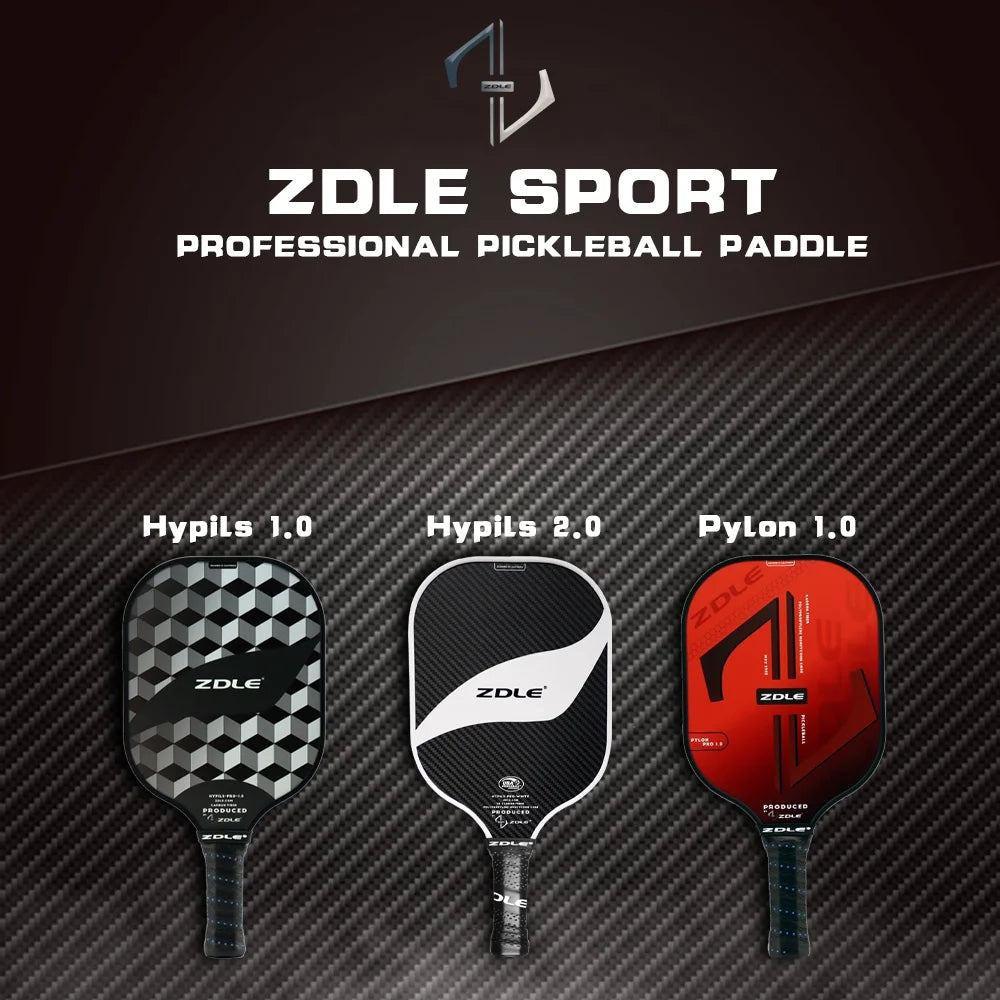 Graphite Pickleball Paddle Set with 3K Carbon Fiber Polymer Honeycomb Core I206