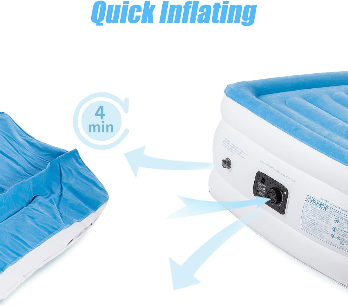 Air Mattress with Electric Internal Pump, Twin 75x40x18 V142