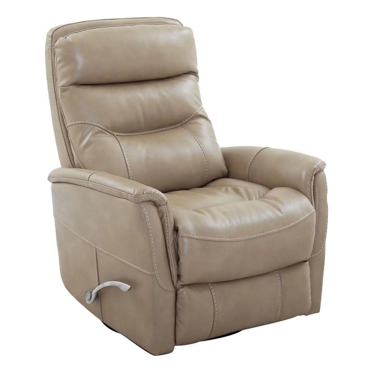 Linen Brown Polyester PU Swivel Glider Recliner B183760